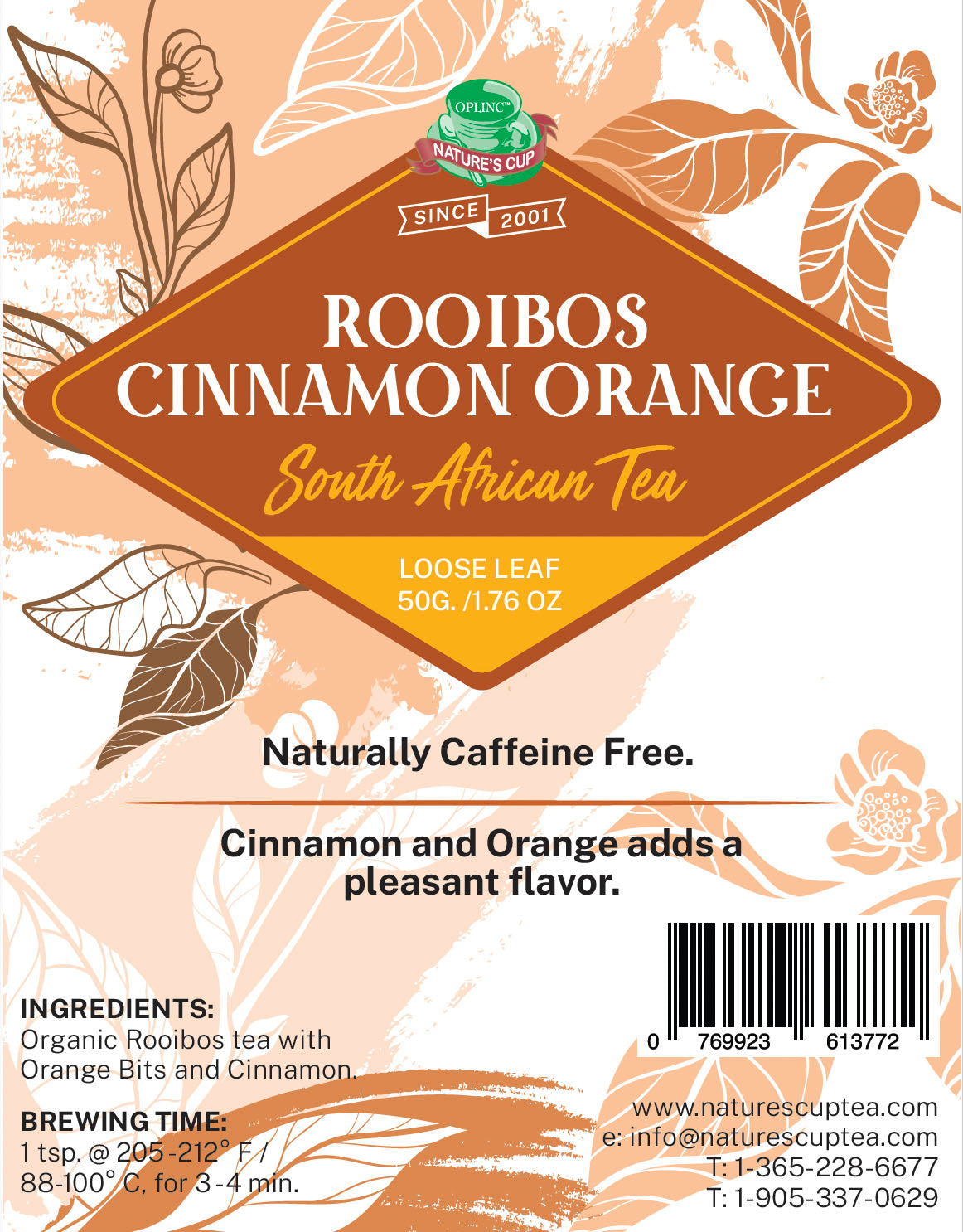 Rooibos Cinnamon Orange, South Africa.